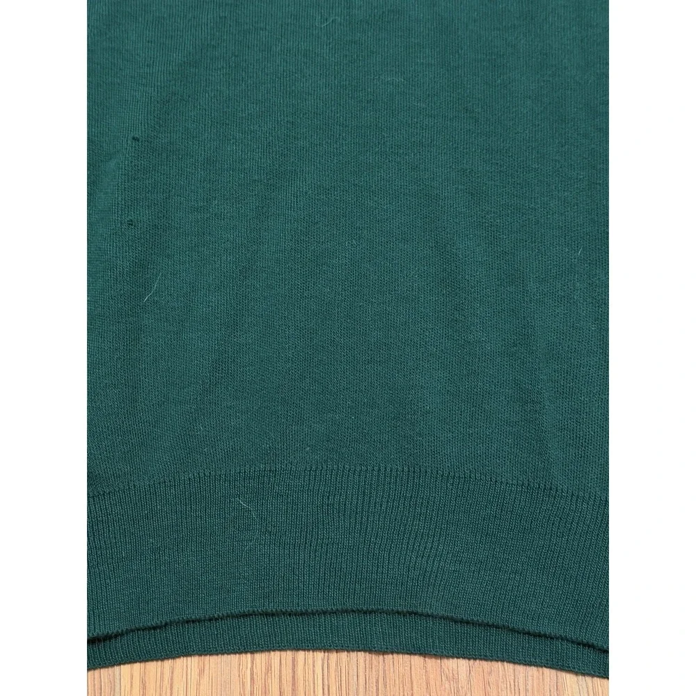 Jantzen Vintage Sweater Vest Mens Large Green V-Neck Made In USA